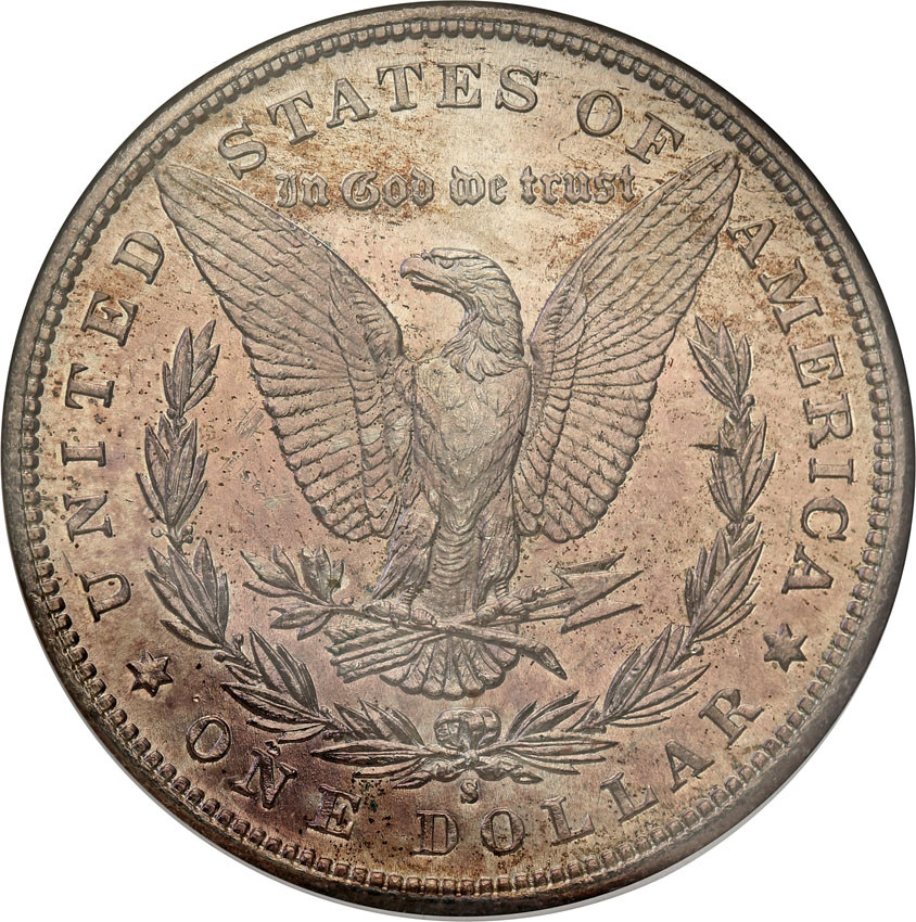USA. 1 dolar 1881 S, San Francisco NGC MS64